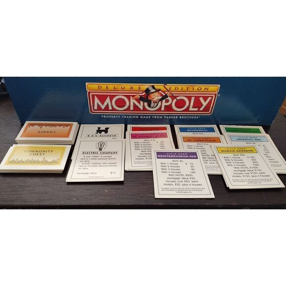 Monopoly Deluxe Edition Vintage 1998 Board Game Hasbro USAopoly - Picture 3 of 6